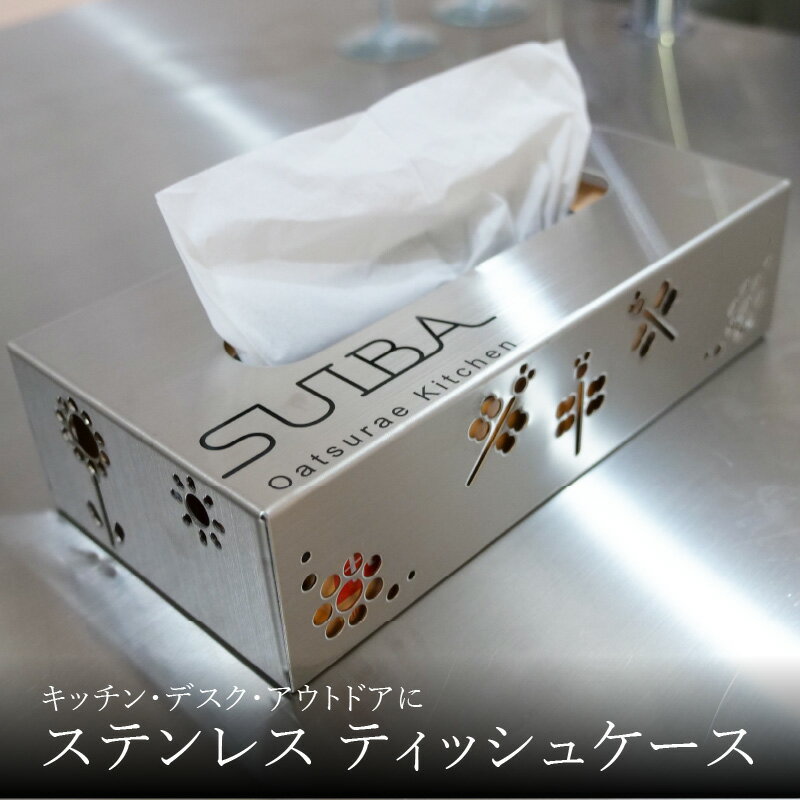 【ふるさと納税】《レビューキャンペーン》＜京都　木津川市＞ステンレスティッシュケース　キッチン・デスク・アウトドア 上品 詰め替え 収納 置物 ケース 株式会社京都サッス