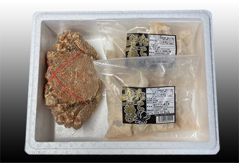 毛かに400g前後～550g前後×1尾、たこ唐揚げ250g×2P C-70075