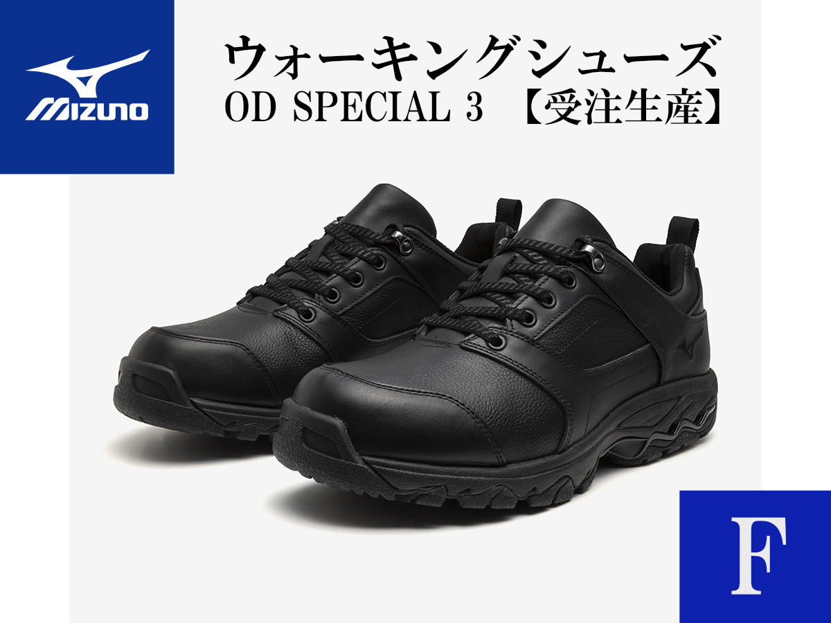 
            AO19　ミズノウォーキングシューズ【ブラックF】OD SPECIAL 3　 (mizuno オーダーシューズ レザー 天然皮革 Wgrip搭載 リニューアル 散歩 オーダーメイド 手作り 日本製 本革 ウォーキング シューズ 幅広 負担軽減)
          