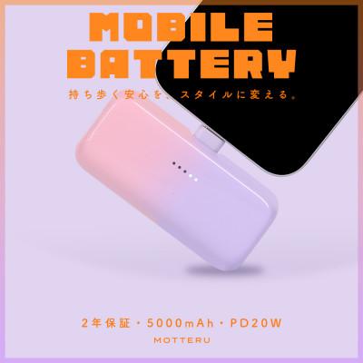 ふるさと納税 海老名市 ダイレクトモバイルバッテリー 5,000mAh PD20W対応(MOT-MB5002-CC)