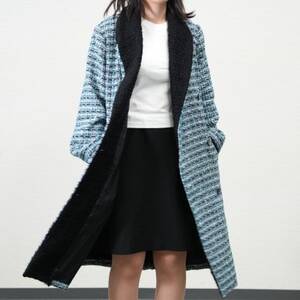 ファンシーツイードコート(グリーン×ブラック)【1186398】