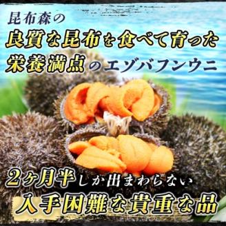 釧路町昆布森産　高級生うに100g＜エゾバフンウニ＞【2021年10～12月発送】【配送不可地域：離島】