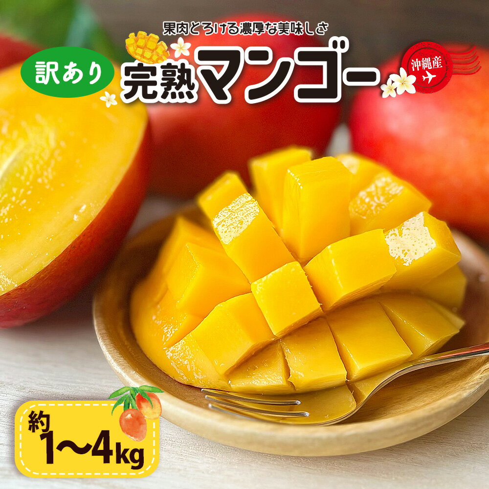 【ふるさと納税】訳ありマンゴー1～4kg【熱帯資源植物研究所】 マンゴー 沖縄 完熟マンゴー アップルマンゴー フルーツ 果物 産地直送 国産 お取り寄せ うるま市