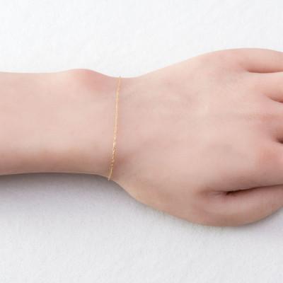 ふるさと納税 大津市 【K10イエローゴールド スクリューチェーンブレスレット】17cm 柔らかな印象 上品アクセサリー |  | 01