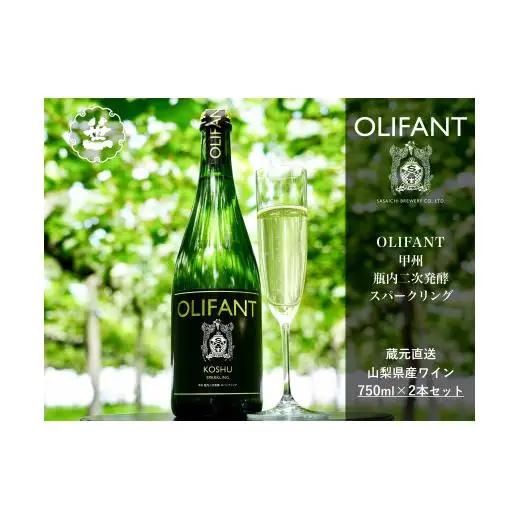 【山梨ワイン】蔵元直送「OLIFANT甲州瓶内二次発酵スパークリング750ml×2本セット」