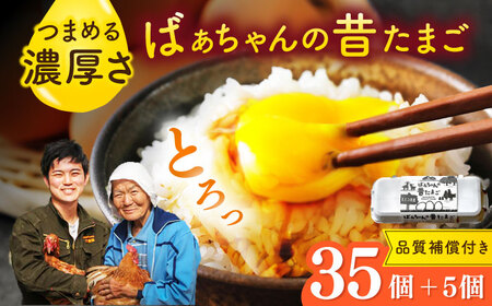 ばあちゃんの昔たまご 35個+5個（品質補償付き） / 佐賀県 / 素ヱコ農園 [41AEAA002]