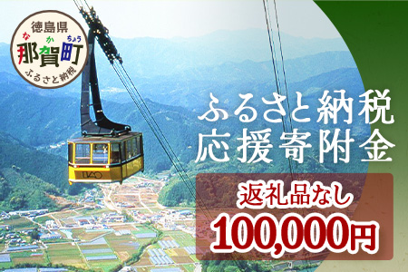 【返礼品なしの寄附】徳島県那賀町 1口：100,000円 ［徳島県 徳島 那賀町 那賀 寄附 おうえん 応援 しえん 支援 応援したい おうえん寄付金 応援寄付金 寄付のみ 返礼品なし 返礼品なしの寄附 100,000円］【NY-6】