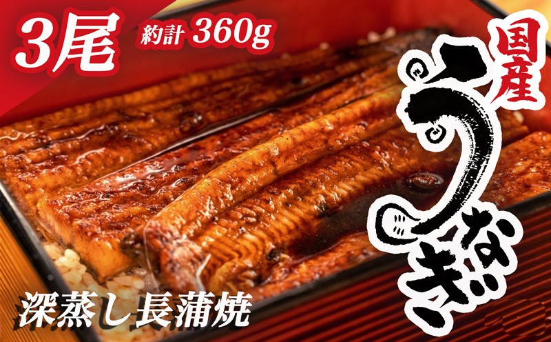 
                  国産 うなぎ 蒲焼  計 3尾 約 120g ～ 130g 漁協 オリジナル 深蒸し たれ付き 冷凍 小分け 我入道 鰻  沼津 静岡 静岡県
                
