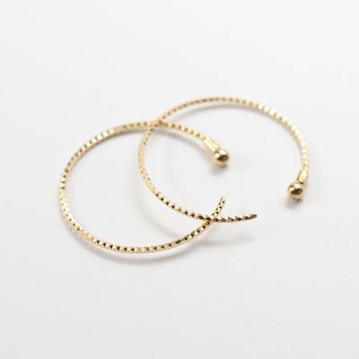 ふるさと納税 山梨県 【山梨県】【ジュエリー】K18 hoop/フープ ピアス　1ペア |  | 02