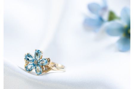 ブルースター blue star K10 トパーズ ダイヤモンド リング レディース ジュエリー アクセサリー 【7号～14号】指輪 ゆびわ りんぐ