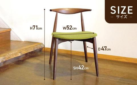 【高島屋選定品】ダイニングチェア DC-09 (布座) 2脚セット ハーフアーム ｜ 椅子 木製 チェア ダイニングチェア イス 無垢材 天然木 ブラックウォルナット デスクチェア 食卓椅子 木製チェ