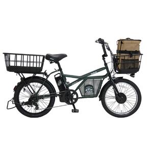 【ふるさと納税】 完成品 ペット乗せ 電動自転車 ミニベロ eカーゴバイク ペットポーター GRC-515L-PET 20インチ OGK 電動アシスト自転車 シマノ製外装7段変速【本体：マットオリーブ