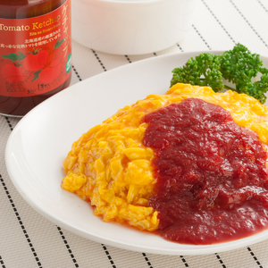 完熟トマトお試しセットA（ケチャップ1個・食塩無添加缶3本）保存料 無添加 国産 北海道産 ヘルシーDo認定 ESSEふるさとグランプリ銀賞 n-0062