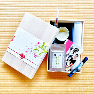 抹茶書®キット （松蘭オリジナル抹茶書色紙作品付き）