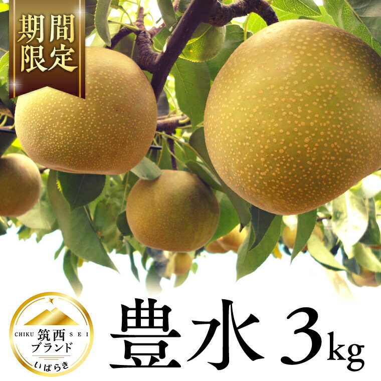 【ふるさと納税】【 JA 北つくば 】 筑西ブランド 認証品 豊水 ( 梨 ) 3kg 2025年産 先行予約 梨 果物 フルーツ なし ナシ 和梨 くだもの デザート 茨城