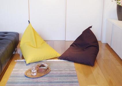 【大東寝具】tetra 8号帆布（レギュラーサイズ）【ビーズクッション座椅子】（カーキ）
