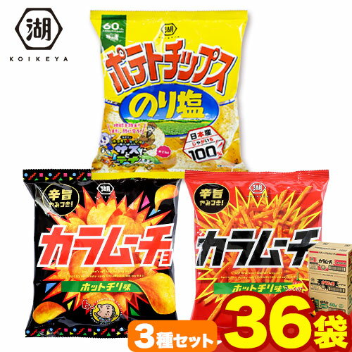 【ふるさと納税】湖池屋 「のり塩・カラムーチョセット」(各12袋×1箱) 本別町観光協会 送料無料《30日以内に出荷予定(土日祝除く)》北海道 本別町 ポテト ポテトチップス 菓子 スナック スナック菓子 食べ比べ