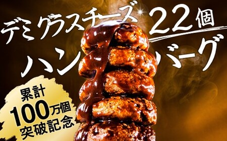 累計100万個突破キャンペーン！今だけプラス2個！大容量デミハンバーグ【150g×20個+2個】