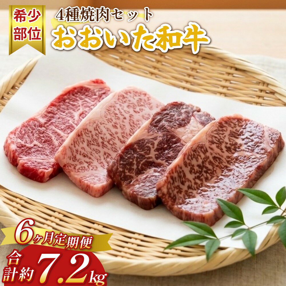 【ふるさと納税】【6ヶ月定期便】おおいた和牛 希少部位4種焼肉セット