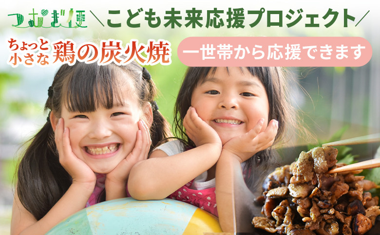 
            こども未来応援プロジェクト　つむぎ便 ちょっと小さな鶏の炭火焼【 返礼品なし 選べる 数量 支援 ボランティア 国産 肉 鶏肉 手焼き レトルト 常温保存 非常食 保存食 おかず 惣菜 宮崎名物 炭火焼き レトルト 】
          