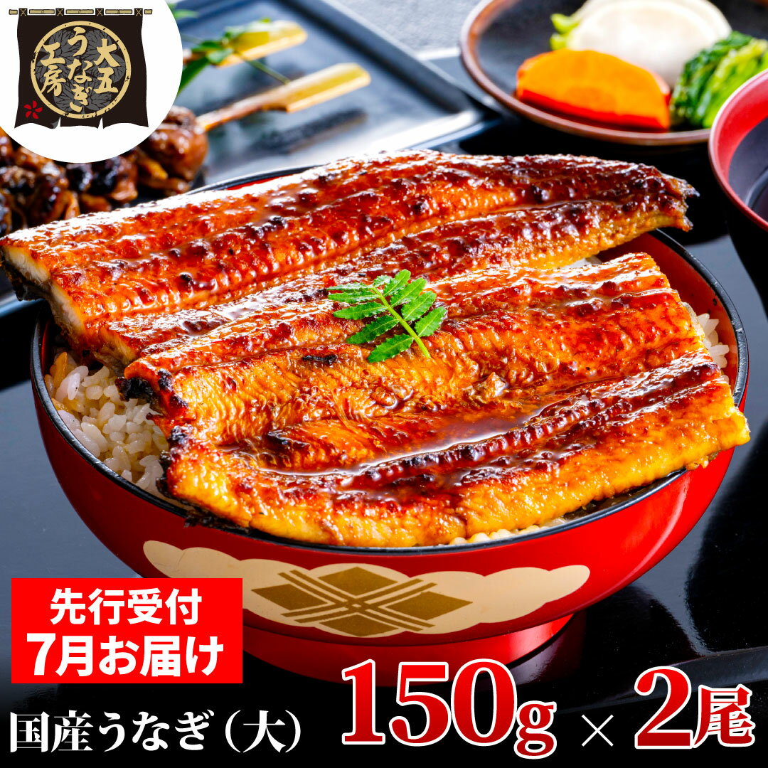 【ふるさと納税】先行受付 【7月上旬配送】 うなぎ蒲焼 150g×2尾(300g) うなぎ 鰻 蒲焼 蒲焼き 大五通商 静岡 島田市　お届け：2025年7月1日～2025年7月10日