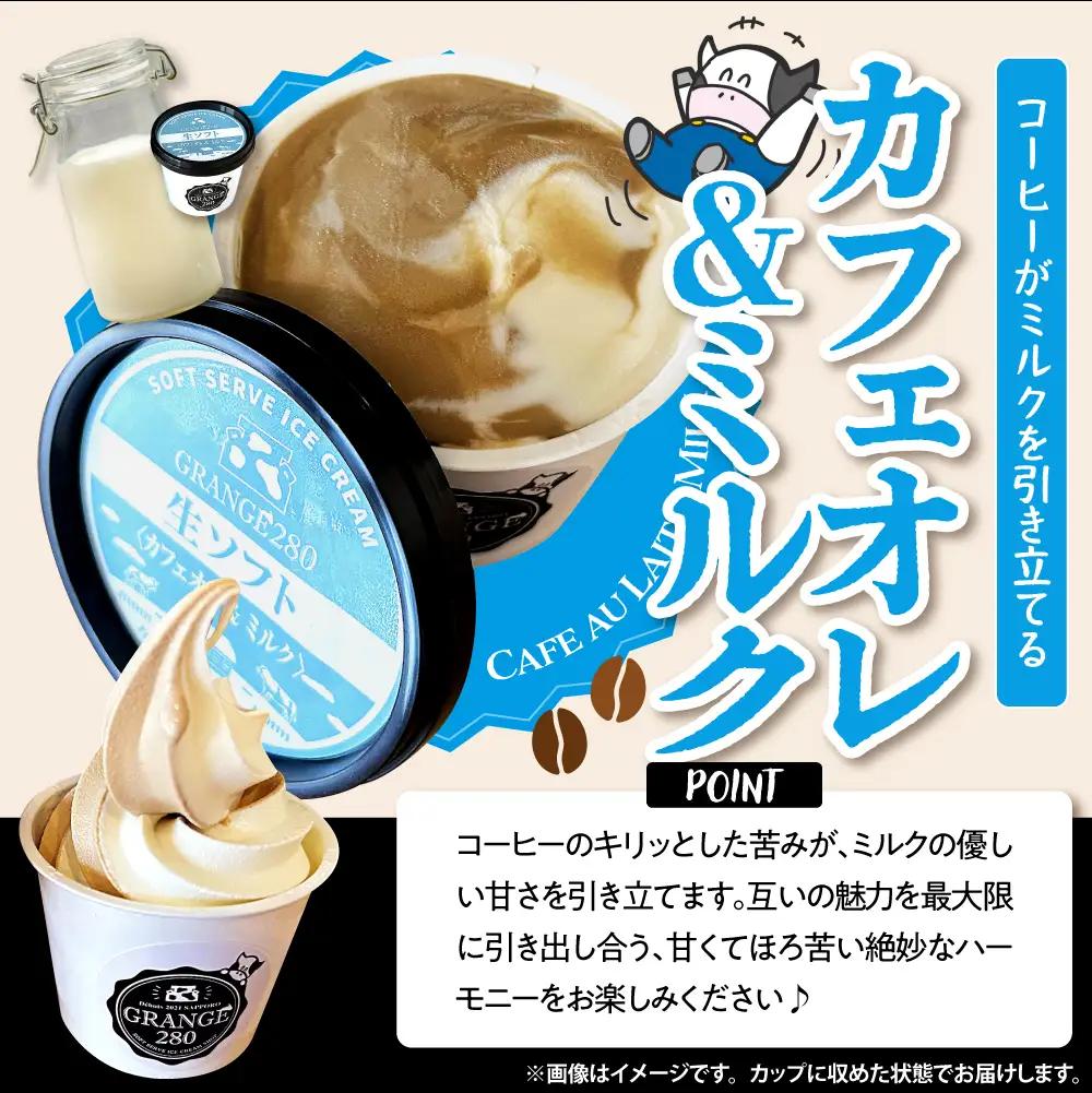 生ソフトクリーム【カフェオレ＆ミルク】 計10個 ソフトクリーム