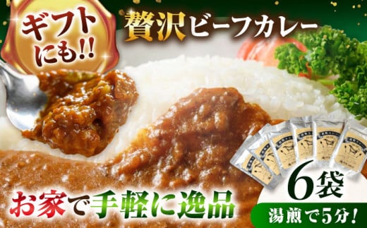 【お歳暮対象】【贈答用】 手作りビーフカレー 6食入り(パウチ) 愛媛県大洲市/有限会社ヒロファミリーフーズ [AGBX016] ご当地グルメ カレーライス レトルトカレー ライスカレー 非常食 保存食