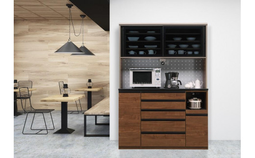 
                  【開梱設置】 シャロン オープンボード 幅140cm 引き戸 食器棚 キッチンボード 完成品 カップボード キッチン収納 家電収納 ダイニングボード 140幅 ブラウン ホワイト 大川家具
                