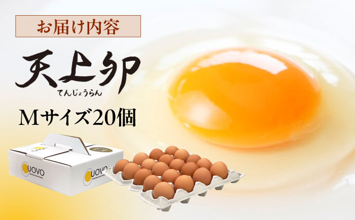 こだわりの卵「天上卵」20個セット 糸島ファームハウスUOVO/鶏卵/平飼い/たまご/玉子 [AKH001]