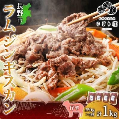 ふるさと納税 長野市 長野県 信州新町 不動温泉 さぎり荘 謹製 ラム ジンギスカン 250g×4袋 計1kg