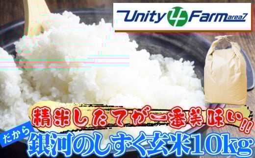 数量限定 岩手県産 銀河のしずく 玄米 10kg 【ユニティファーム】 米 こめ コメ スーパーフード ヘルシー ごはん ご飯 ライス 国産 産地直送 農家直送 期間限定 おにぎり 弁当 おすすめ 人気 10キロ １０ｋｇ １０キロ 単一原料米 仕送り