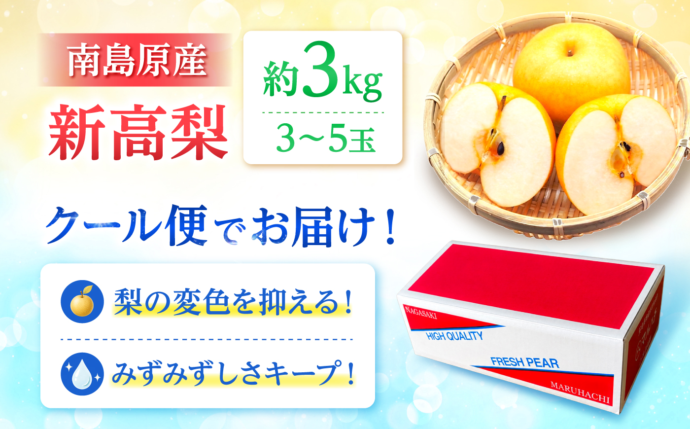 【2026年9月～発送】こだわり 新高 梨 約3kg / 南島原市 / 株式会社マルハチ [SFG001]