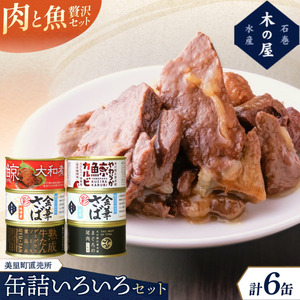 美里町直売所厳選いいろいろ6缶セット / 缶詰 缶 セット クジラ 鯨 カルビ 焼肉味 牛タン デミグラスソース 【kany001】 