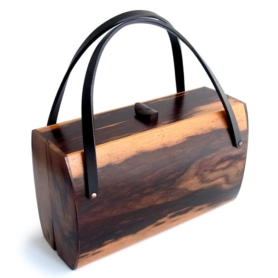 ＜熊野洞＞黒柿ボストンバッグ