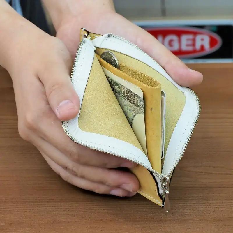 財布 プチウォレット【ターコイズブルー】 革 ( 縦約11cm × 横約11cm × 厚さ約1.0cm )【lfco0004-5】