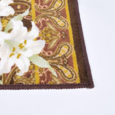 ふるさと納税 和泉市 日本製 廊下カーペット 80cm×440cm 【ユリ柄】 滑り止め加工 (ブラウン) |  | 02