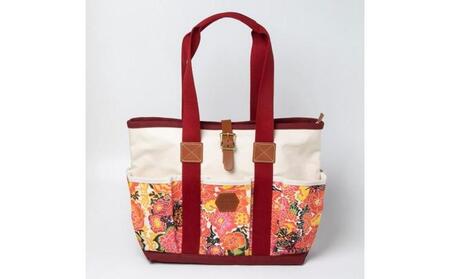 琉球帆布 アートクラフトマンバッグ 【紅型バタフライ】