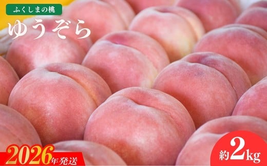 
            No.2235ヤマ考紺野果樹園 もも ゆうぞら 約2kg【2026年発送　先行予約】
          