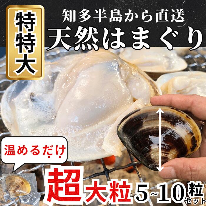 【ふるさと納税】 容量選べる 大粒 天然はまぐり 特特大サイズ 170g前後× 5～10個 加熱調理済 個包装 岬だより 愛知県 南知多町 人気 おすすめ 簡単 調理 便利 蛤