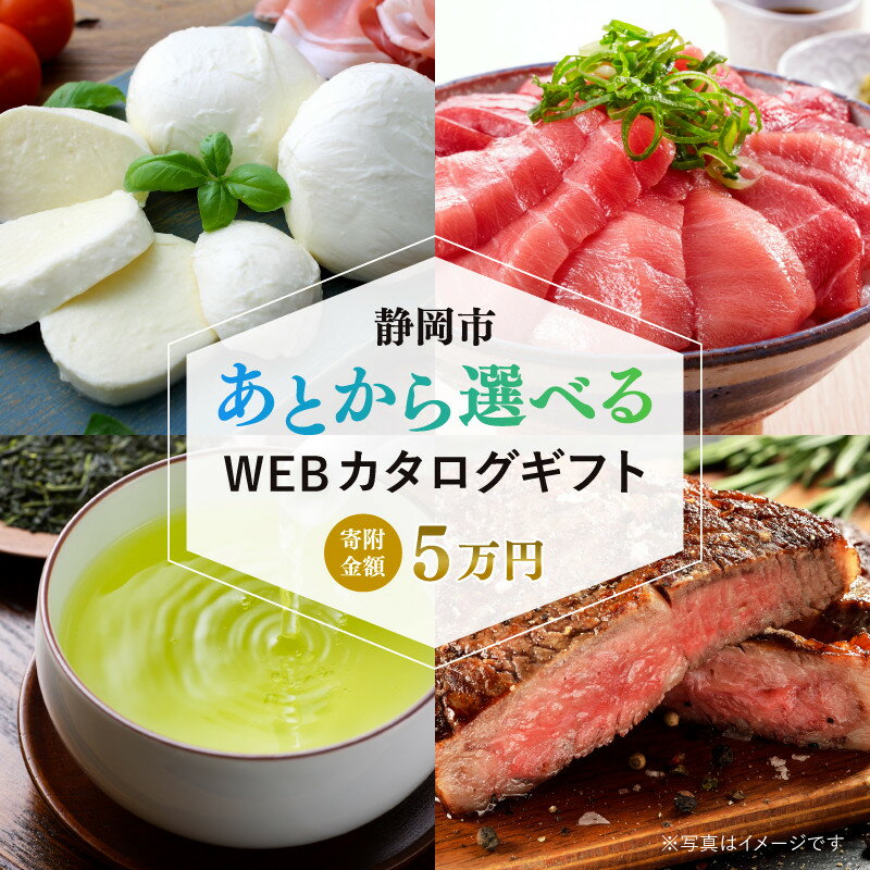 【ふるさと納税】【静岡市】あとから選べるWEBカタログギフト（寄附5万円コース）15000ポイント | ゆっくり返礼品が選べて便利！返礼品続々追加中 カタログポイント 有効期限6か月 人気 おすすめ 旅行 ホテル レストラン お肉 お酒 スイーツ ファッション 美容 インテリア