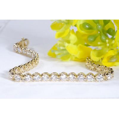 ふるさと納税 昭和町 【5.0ct】K18YGダイヤモンド テニス ブレスレット |  | 01