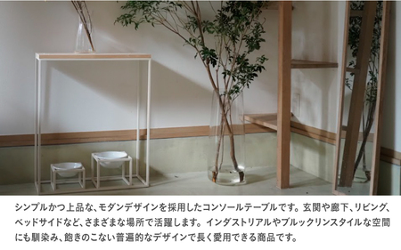 東大阪発大手メーカーの製造工場が作る家具 コンソールテーブル(ホワイト)