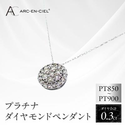 ふるさと納税 泉佐野市 ARC-EN-CIEL　プラチナダイヤ0.30ctペンダント　【鑑別書付き】
