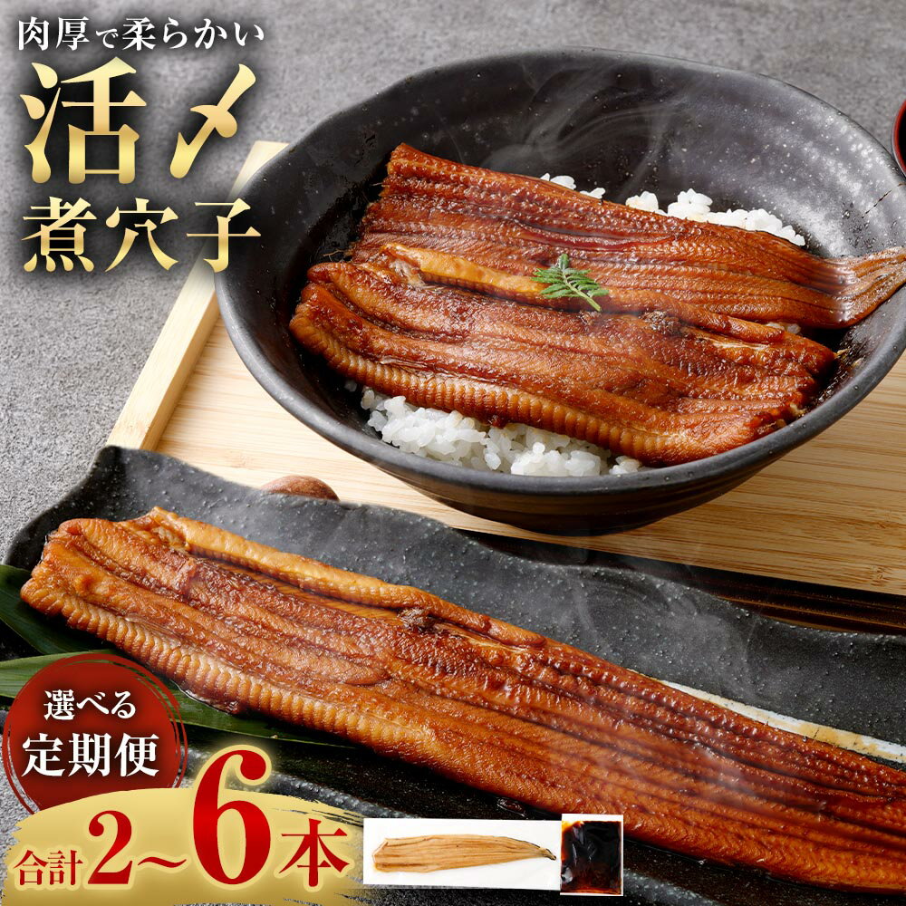 【ふるさと納税】＜選べる定期便＞飯田商店 活〆煮穴子 一本（75～90g×1袋） タレ（50g）付 1ヶ月毎 2回 3回 4回 6回 煮穴子 煮あなご 穴子 あなご アナゴ 魚介類 水産物 惣菜 ごはんのお供 ご飯のお供 おかず 冷凍 三重県 桑名市 送料無料