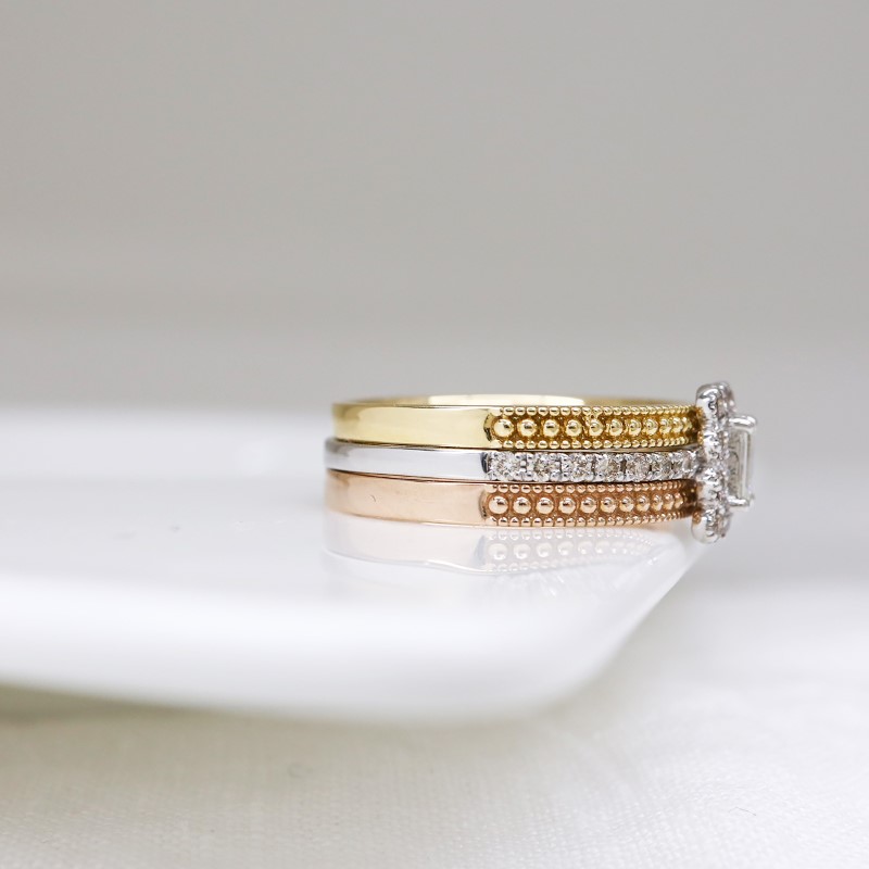 甲府市発 ダイヤモンドリング 0.4ct k18/pt900 [WR-2893]