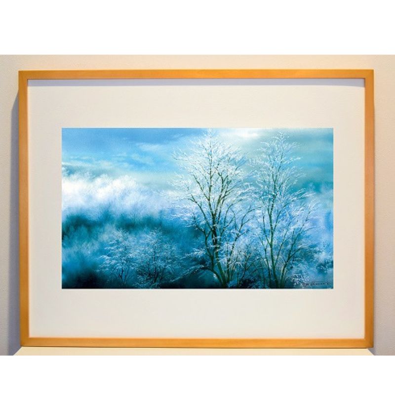 【ふるさと納税】山本二三 複製画「吾野の雪化粧」[52210864]　 絵画 インテリア アート 作品 玄関 リビング 廊下 客間 美術監督 高精細複製画 風景画 景色