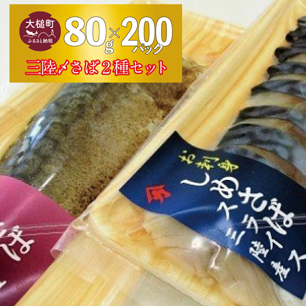 【ふるさと納税】 【配送日指定不可】 三陸 手作り 〆サバ セット ( しめサバ ・ 炙りしめサバ 各 80g × 100 計 200パック )