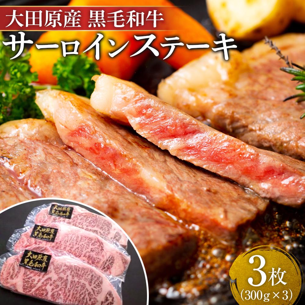 【ふるさと納税】大田原産 黒毛和牛 サーロイン ステーキ　約300g×3枚