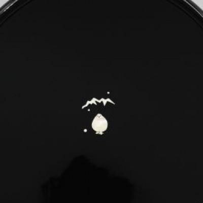 ふるさと納税 富山県 【高岡漆器】丸盆　立山雷鳥　フユ