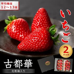 奈良県産いちご　古都華　化粧箱入り2パック【2025年12月中旬から発送】_果物・フルーツ いちご  イチゴ 苺_【配送不可地域：離島・北海道・沖縄県】【1253928】